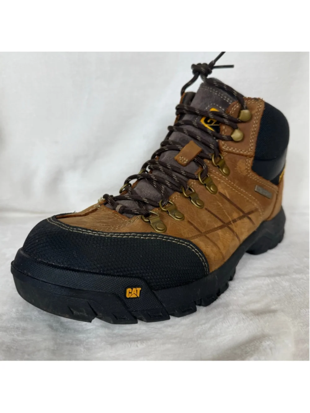 Men's Caterpillar Waterproof Slip Resistant Work Boots P74128 Steel Toe 11.5